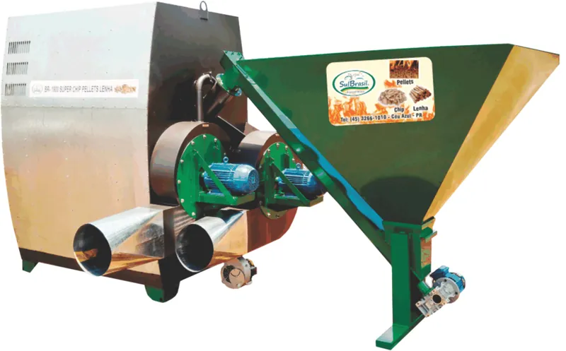 Equipamento da Linha Super com silo de biomassa
